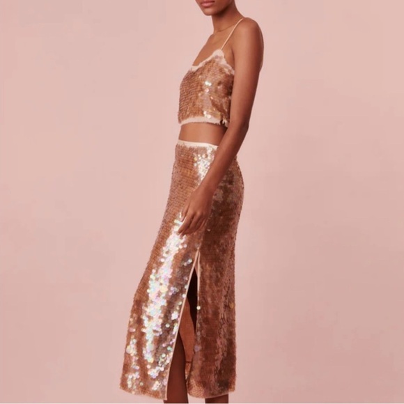 NWT LoveShackFancy Velma Tank in Tawny size 12 - Picture 2 of 15